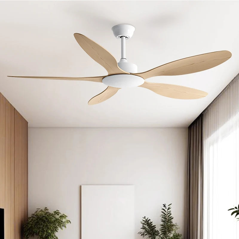 46 56 Inch Ceiling Fan 5 Blades Vintage Industrial ABS Ventilator No Light Remote Control for Home Hotel Cafe Office Decoration