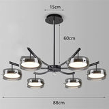LED Italian minimalist restaurant pendant light, high-end glass dining table bar, desk lamp, modern island dining room lighting