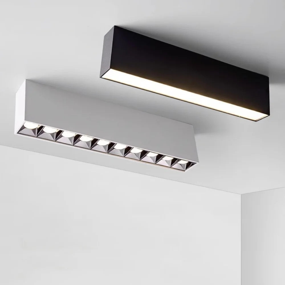 Anti-Glare Linear Surface Mounted LED Grille Downlight - 10W 20W 30W 40W