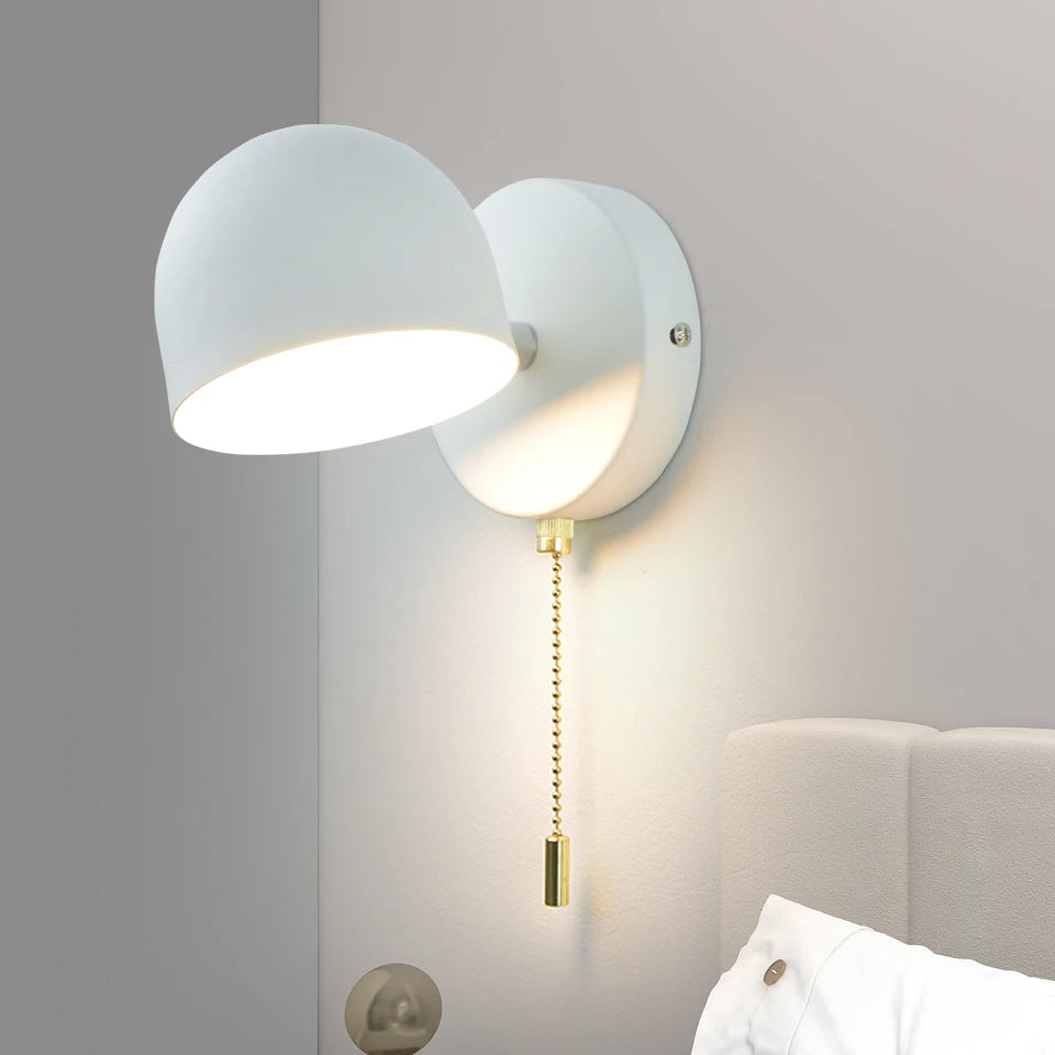 LED Wall Lamp With Switch And EU/US Plug Wall Lights for Home 350° Rotatable Indoor Living Room Bedroom Bedside Sconce Decorate
