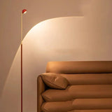 Nordic Designer Postmodern Red LED Home Decor Tall Standing Light Minimalist Metal Height Adjustable Living Room Floor Lamp