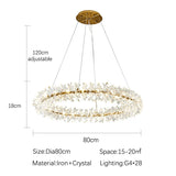 Nordic Modern Ceiling Chandelier Bedroom Dining Living Room Crystal Pendant Lamp Interior Decoration Firefly Garland LED Light