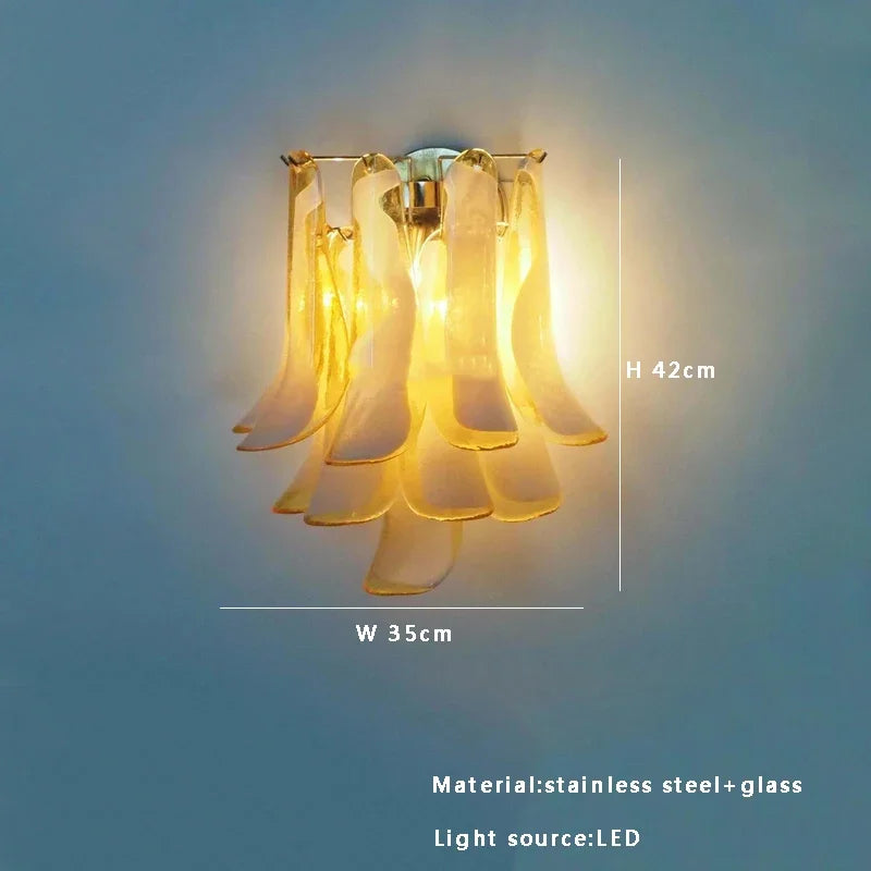 Pink White Large Ceiling Pendant Light Home-appliance High Ceiling Glass Hanging Lamp Lustres Foyer Lighting Extremely Expensive