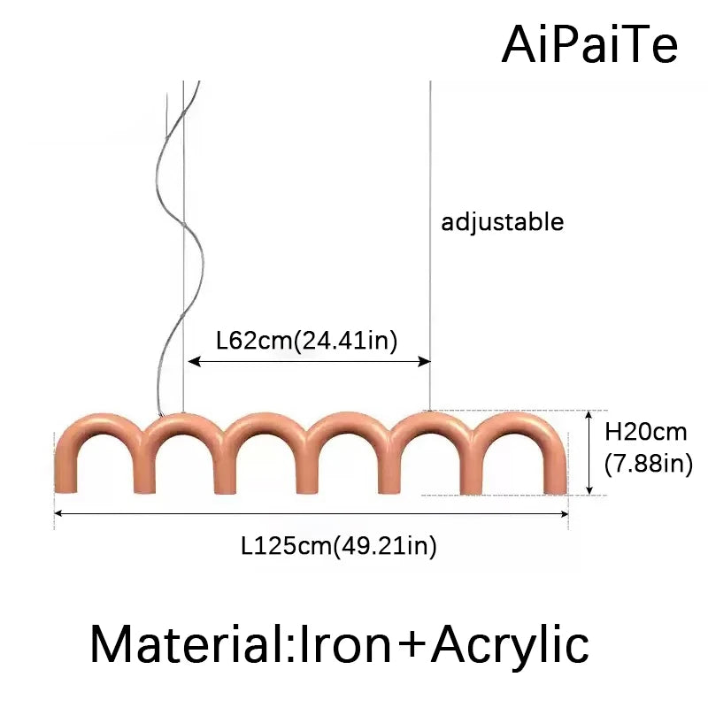 Round arched Modern LED Ceiling Suspension chandelier light ,Restaurant, Bedroom, Living room home decoration,lustre Pendant