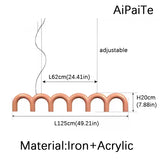 Round arched Modern LED Ceiling Suspension chandelier light ,Restaurant, Bedroom, Living room home decoration,lustre Pendant