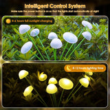 6-heads Solar LED Jellyfish Sway Lights Garden Decor Waterproof Outdoor Solar Pathway Light for Patio Balcony Yard Flowerbed