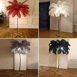 Nordic Ostrich Feather Floor Lamp - Luxury Standing Lamp for Living Room & Bedroom