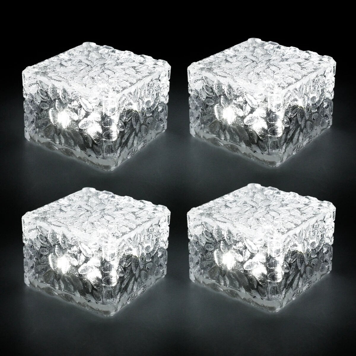444pcs Solar LED Ice Cube Brick Lights Outdoor Lighting buried lamp paht decor Square Buried Lamp Patio Landscape Garden Decor141220921601