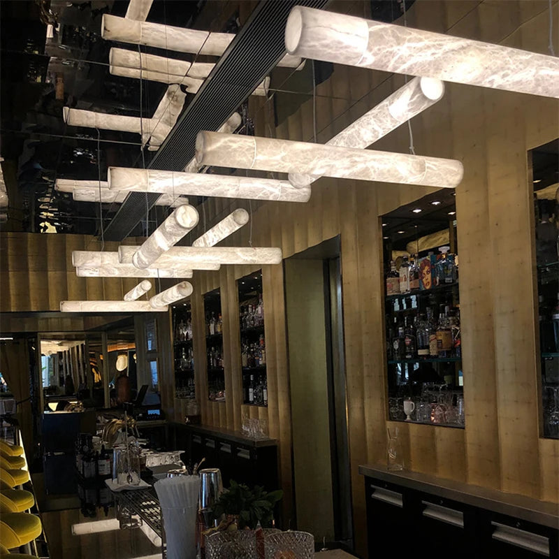 Build Our Home LED Marble Design 2026 New Trend DIY Hanging Lamps Pendant Light Chandelier Indoor Lighting For Dinning Room