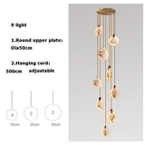 New Chinese LED Marble Gold Home Deco Designer Chandelier Lighting 2026 New Trend Lustre Hanging Lamps For Living Room