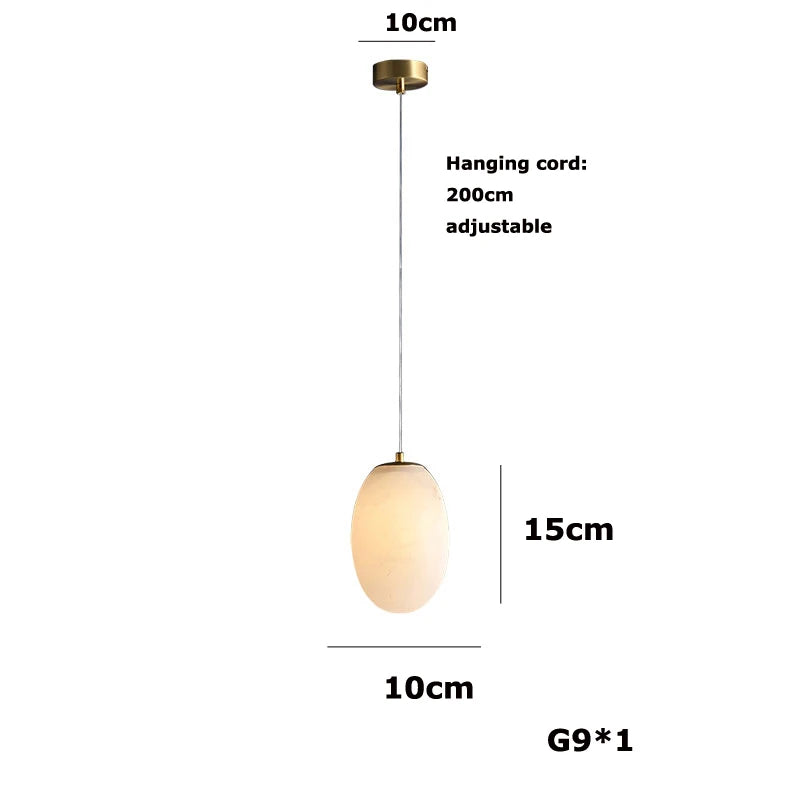 2026 Trendy Marble Joy LED Chandelier - Luxury Alabaster Pendant Light