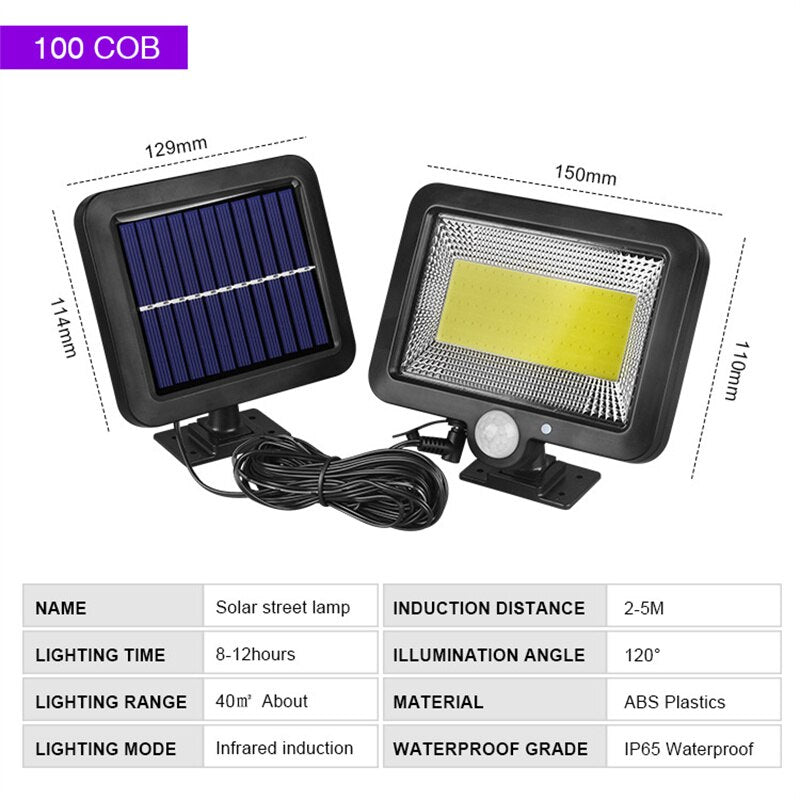 Solar Lights Outdoor PIR Motion Sensor COB Solar Led Light Outdoor Powered By Sunlight Wall Street Lamp Waterproof Home Garden