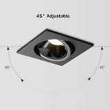 Recessed LED Ceiling Lamp Angle Adjustable 7W 24W Single/Double Head LED Spot lights Anti-Glare Downlight For Home Office Store