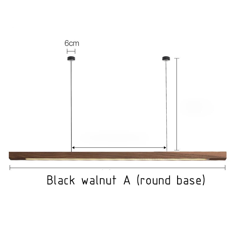 Nordic Solid Wooden Pendant Lighting LED Lamps for Dining Living Room Kitchen Office Shop Long Hanging Indoor Lighting Fixtures