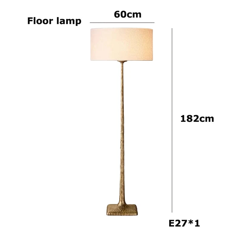 Retro American Old Tree Of 18th Century Copper Crystal LED Chandelier Lustre Suspension Luminaire Lampen For Living Room