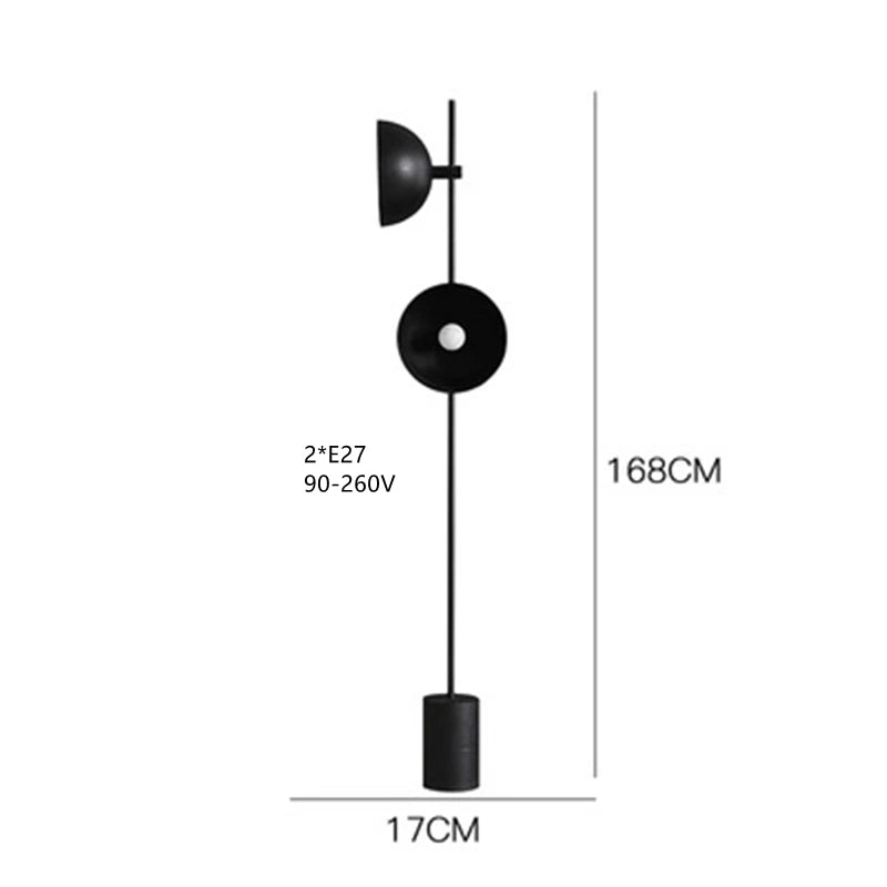 Nordic  light luxury  black metal floor lamp modern minimalist Nordic hotel guest room living room standing lamp