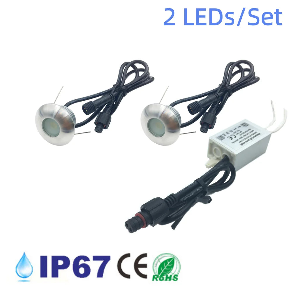 1W Outdoor Embedded LED Stairs Light - IP67 Waterproof Step Wall Lamp