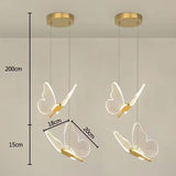LED Pendant Light Fixture Butterfly Hanging Lamps For Ceiling Kitchen Bedside Living Room Decor Pendant Lamp