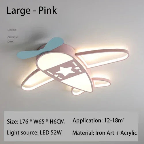 Modern Creative LED Ceiling Light Children's Cartoon Airplane Light Baby Room Bedroom Room Decoration Indoor Lighting Fixtures