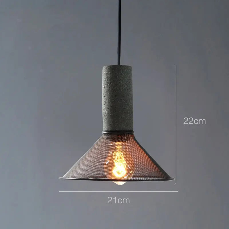 Modern Industrial Style Pendant Light Indoor LED Cement Lampshade Chandelier Art Design Parlor Bedroom Kitchen Cafe's Hanging Lamp