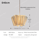 Wabi Sabi Handmade Fabric Chandelier - Vintage LED Pendant Light