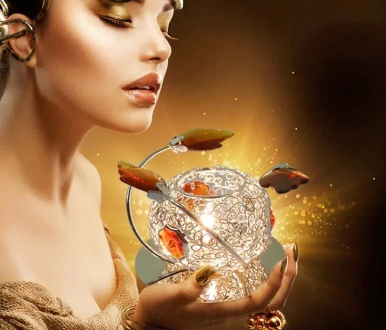 Modern Crystal LED Ceiling Lamp Bedroom Living Room Dining Room Study Iron Art Ceiling Lights Room Decors Maple Leaf Ceiling Lamp