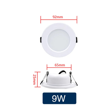 LED Downlight 5W 9W 12W 15W 18W Recessed Round LED Ceiling Lamp 110V 220V DC12V 24V Panel Lights Indoor Lighting Warm/Cold White