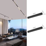 Recessed Magnetic Track Lighting 2-Wire DC 24V Track Rail System with LED Magnetic Light Head Kitchen Living Room Office