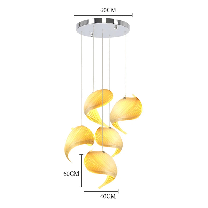 Japanese Unique Wooden LED Pendant Lamps Creative Living Room Restaurant Coffee Shop Art Chandelier Home Decor Lights Fixtures