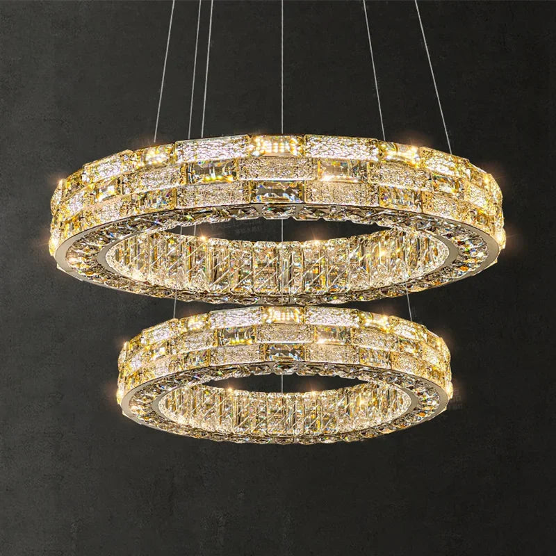 Nordic-style Luxurious Crystal Chandeliers, Led Lights, Pendant Ceiling Lamps, Suspended Chandeliers, Home Decorations, Lighting
