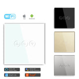 LED EU Touch Wifi Light Dimmer 1 Gang Smart Wireless Wifi Dimmer White Black Golden Colors For Smart Home