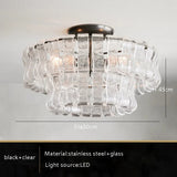 Gray Glass Ceiling Chandeliers 2025 Classic Round Hanging Lamps for Ceiling Home Decoration Lighting Gold Lustres Lamparas