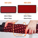 406pcs Leds Red Light Heating Larger Size Pad 660nm Waist Back Shoulder Muscle Pain Yoga mat Relief Relax Infrared Light 850nm