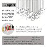 2026 New French Clear Glass Lustre Chandelier, Custom Hardware Pendant Lamp for Duplex Stairwell, Elegant Light for Ceilings