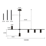 Nordic Modern Longer Chandelier Dining Table Fixtures Black Pendant Lights Restaurant Bar Kitchen Decor Living Room Hanging Lamp