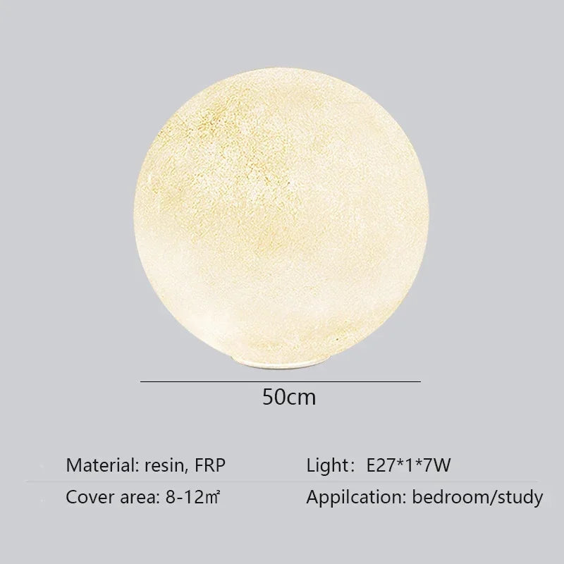 Nordic Moon Led Chandelier Living Dining Room Round Pendant Light Home Lighting Bedroom Atmosphere Hanging Lamp Lustre Luminaire