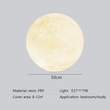 Nordic Moon Led Chandelier Living Dining Room Round Pendant Light Home Lighting Bedroom Atmosphere Hanging Lamp Lustre Luminaire