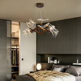 Luxury Glass Bird Chandelier (Designer Swallow Pendant Light) - Modern Decorative Hanging Ceiling Lamp Fixture for Living Room & Dining Room
