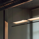 Modern WabiSabi Pendant Light Minimalist Long Strip Hanging Lamp Eave Acrylic Chandelier For Dining Living Room Office Kitchen