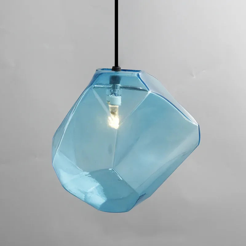Simple Stone Glass Pendant Light Colorful Indoor G4 LED Lamp The Restaurant Dining Room Bar Cafe Shop Lighting Fixture AC110-265