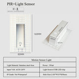 Recessed Motion Detect LED Wall Lamp Frameless 3W Step StairCase Lighting For Home Channel Corridor Hotel Indoor Night Footlight