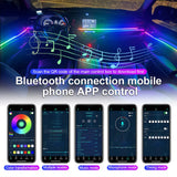 18 / 22 In 1 Streamer Car Ambient Lights RGB 213 64 Color LED Interior Rainbow Acrylic Strip Symphony Remote Atmosphere Lamp Kit