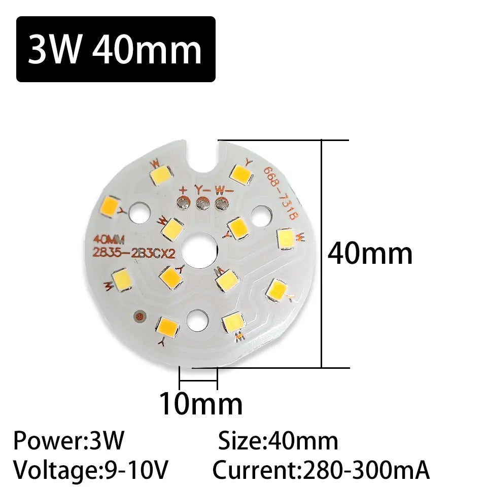 LED Bead Ceiling Lamp Renovation Lamp Board Circular Dual Color Dimming Bulb 3W 5W 7W 9W 12W 18W 24W Down Lamp SMD Light Source