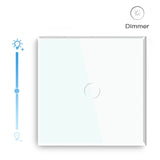 LED 1Gang Wall Dimmer Switch 1way Touch Sensor Switch Led Light Wall Switch Glass Panel EU Standard Blue Backlight 10A