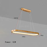 Nordic Lamp Solid Wood Pendant Lights Restaurant Chandelier Simple LED Light Bar Dining Room Long Strip Lamps Lighting Fixture