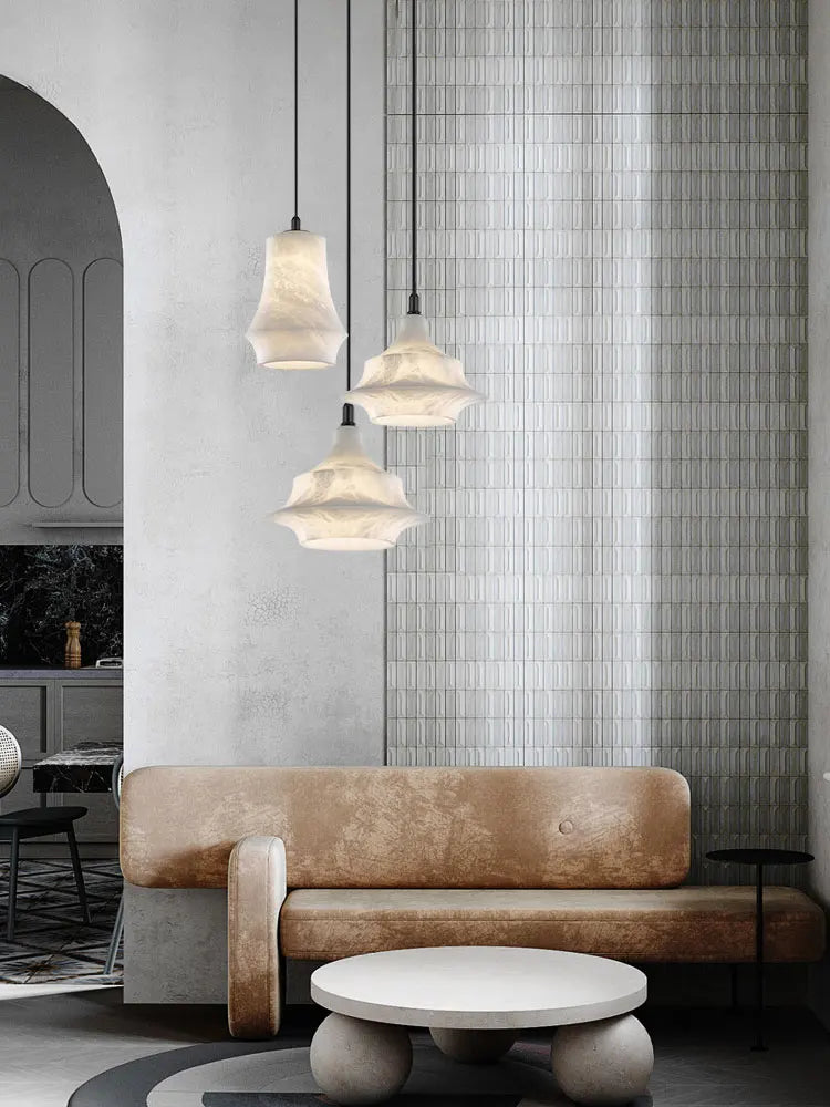 2026 Trendy Marble Joy LED Chandelier - Luxury Alabaster Pendant Light