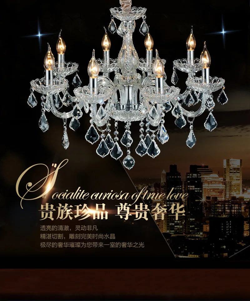 Luxury Traditional Classic K9 Crystal Chandelier Light for Living Room Bedroom Kitchen - Pendent Ceiling Fixture Top Quality
