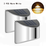 Stainless Steel Solar Wall Lights (2-Pack) - IP65 Waterproof Outdoor LED Deck, Fence & Step Lamp for Garden, Yard & Pathway Decor