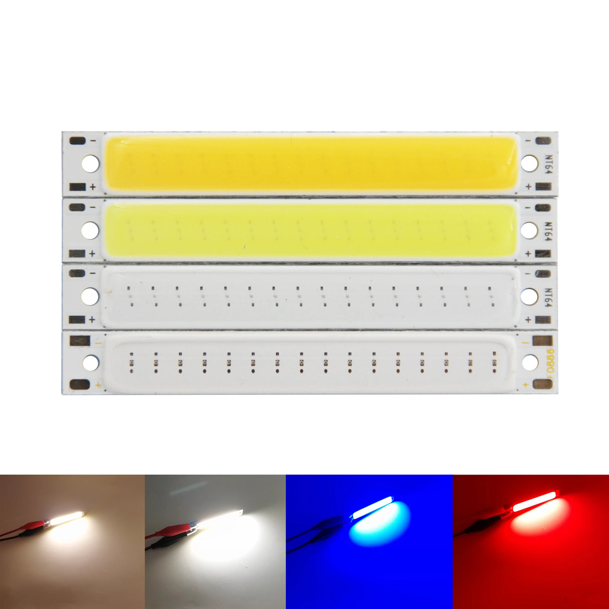 LED 60x8mm 2V 3V LED Strip Onboard 60mm Warm Cool White Blue Red Bulb 1.5W 3W DC 3.7V Chip for DIY LED Work Bicycle Lighting