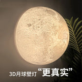 Bedroom Wall Light 3D Moon Bedside Wall Lamp Moon Light Atmosphere Hallway Decorative Background  Creative Lighting Luminaira
